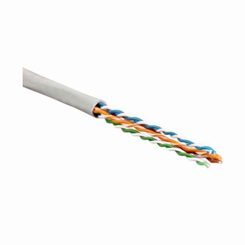 Кабель UTP 4PR 24AWG cat 5e, PVC, (CCA), серый, LE<br>