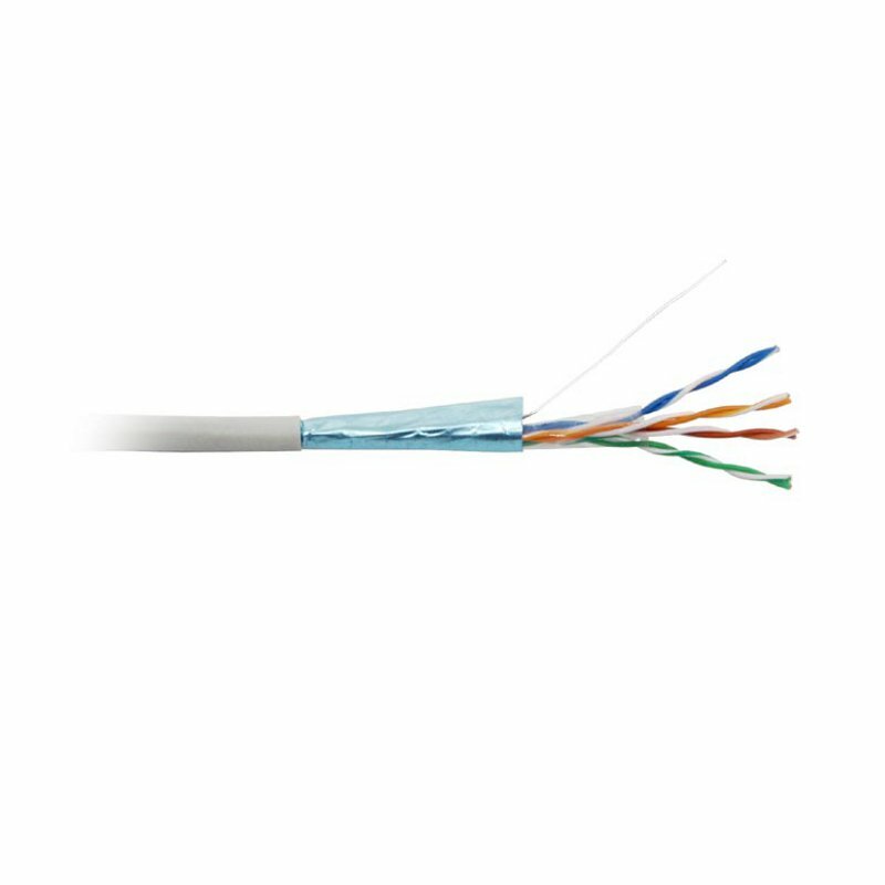 Кабель FTP 4PR 24AWG cat 5e, PVC, (CCA), серый, LE&nbsp;